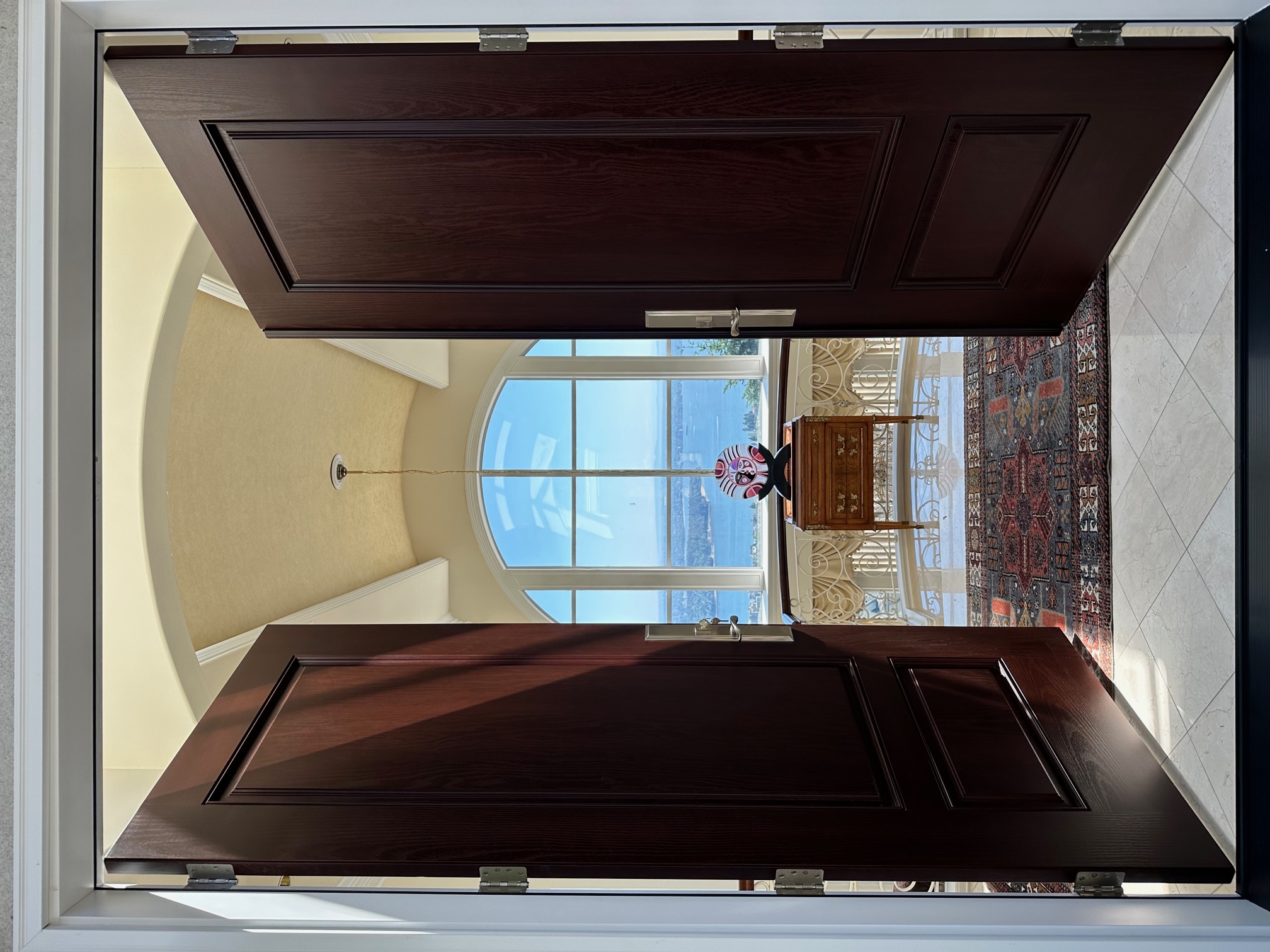 Novin Doors installation crew fitting an exterior door