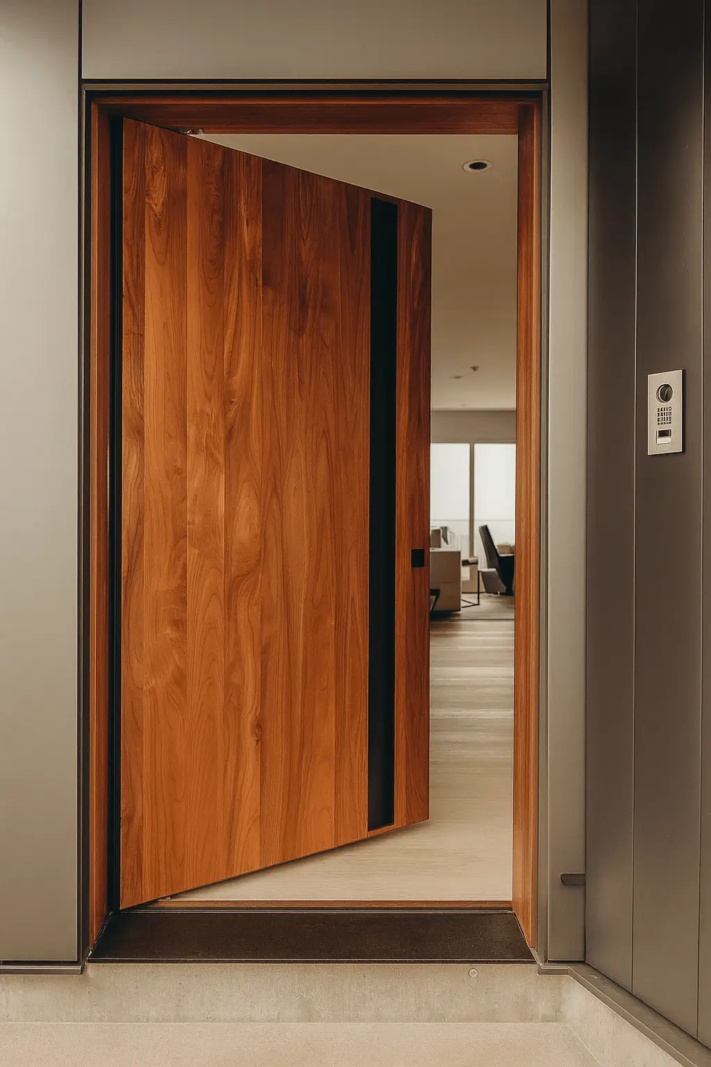 Custom exterior door installed by Novin Doors