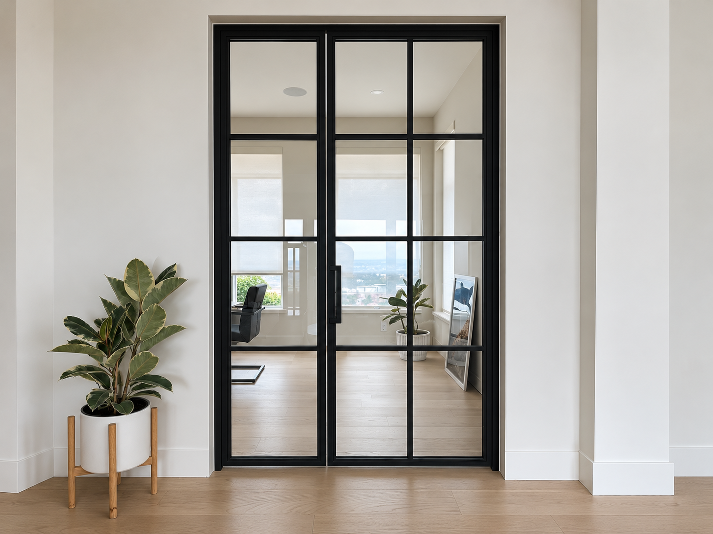 Entryways steel glass door by Novin Doors