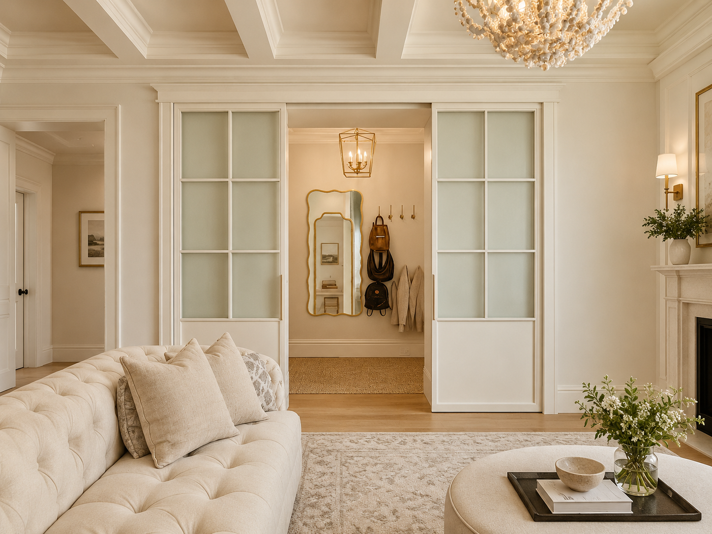 Custom interior steel glass door installed by Novin Doors