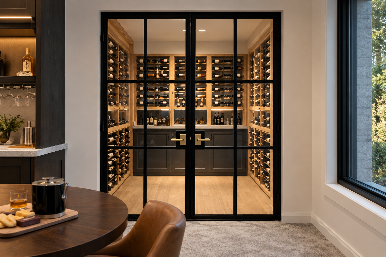 Wine Cellars steel glass door by Novin Doors